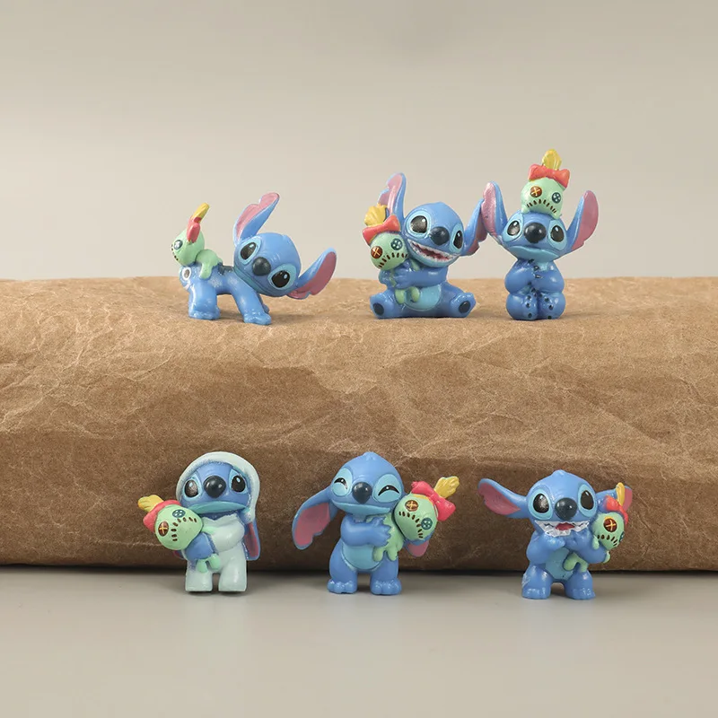 Cartoon Anime Stitch Toy Doll Have 6 Different Dolls Give Away Boyfriend Doll Necklace Pendant Birthday Gift Christmas Gift