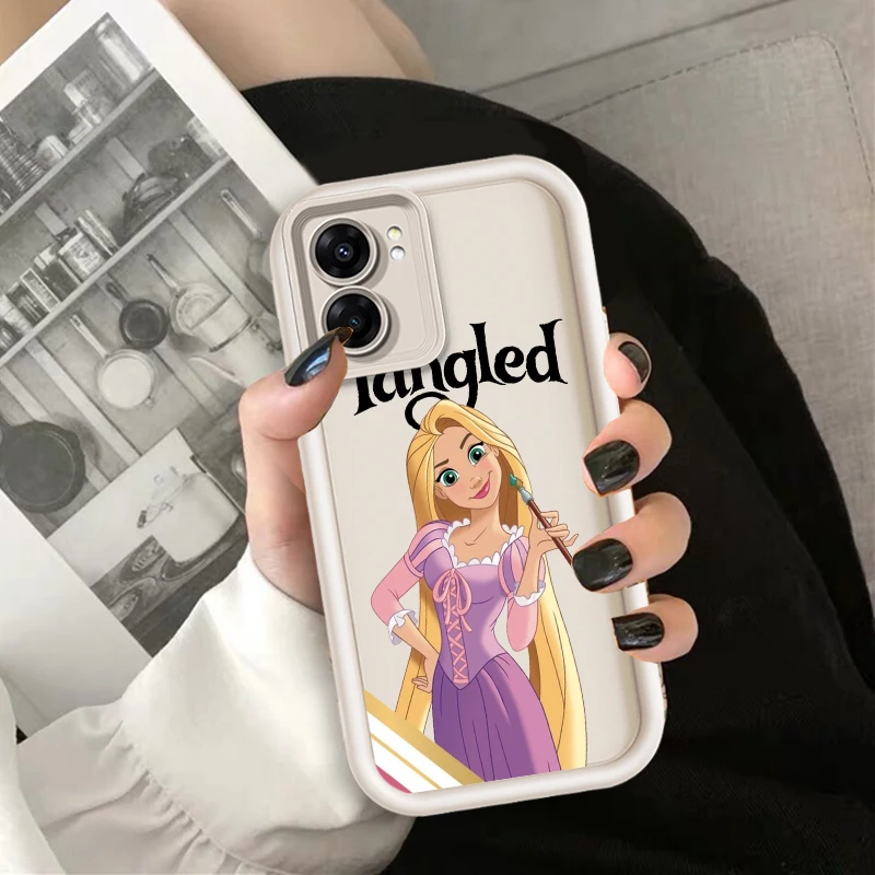 Disney Tangled Art Cute Eye Ladder For OPPO Find X5 X3 A58 A57 A55 A53 A54 A92 A74 A78 A98 A16 A94 A76 A72 5G Cover Phone Case