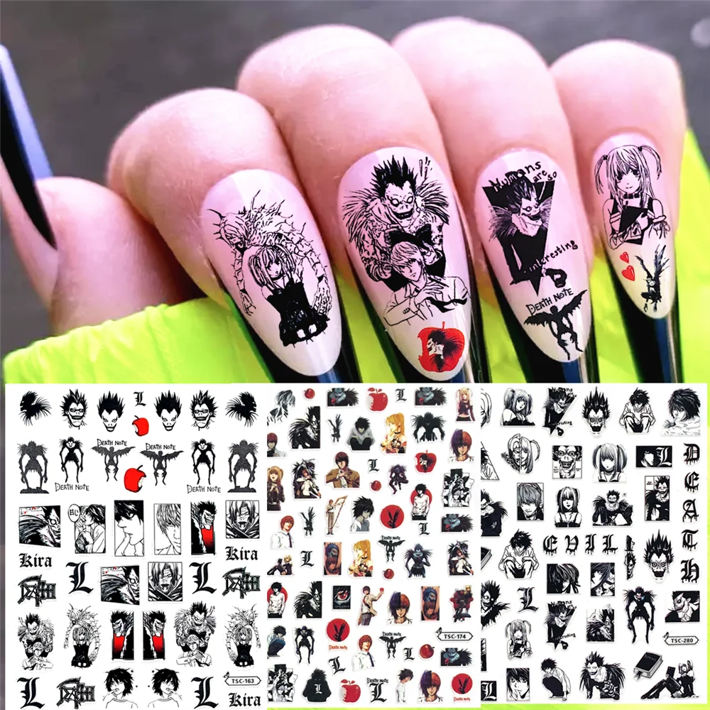 TSC-273 TSC-107 Dood God Duivel Tomie Diy 3d Terug Lijm Nail Art Stickers Stickers Schuifregelaars Nagel Ornament