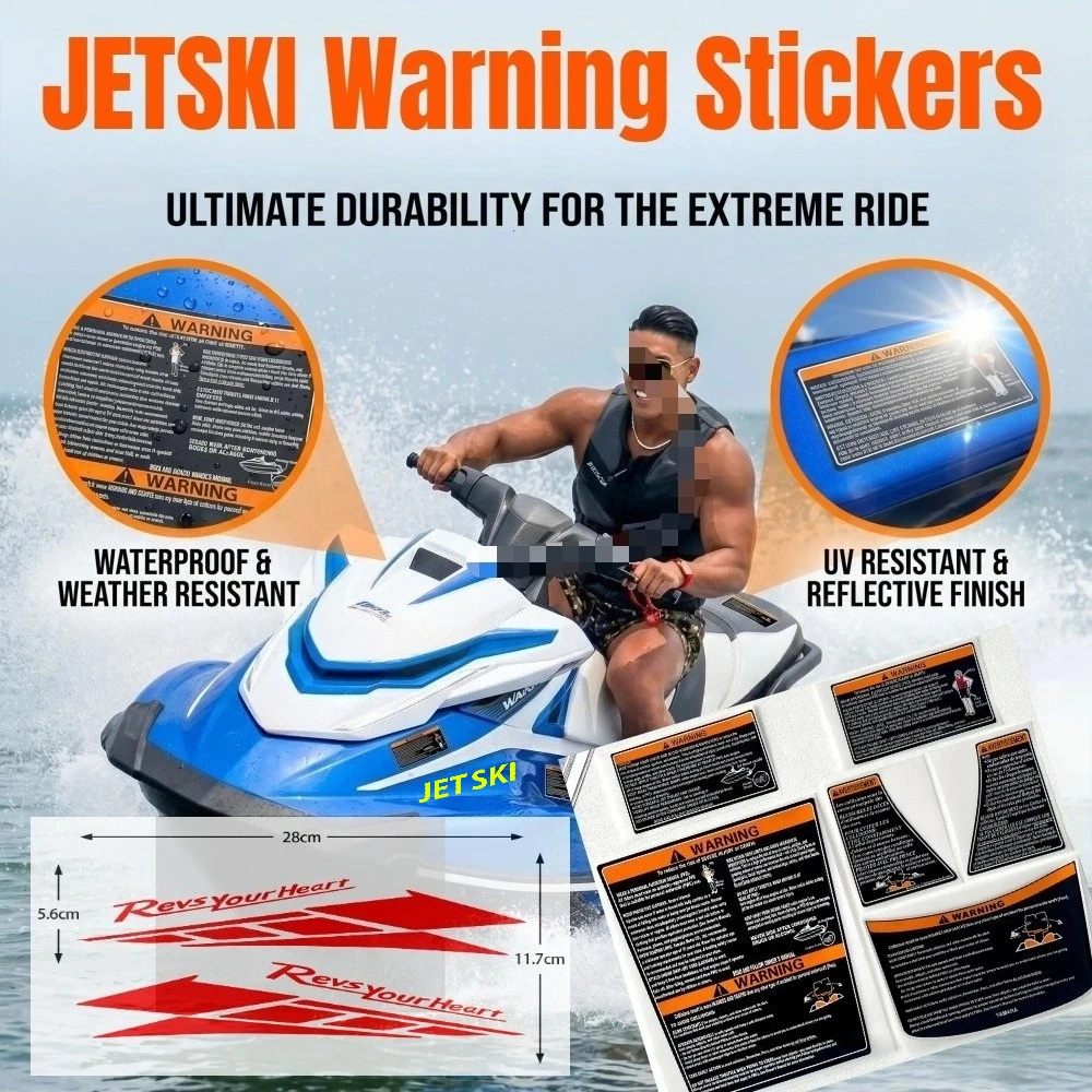 JETSKI Warning Stickers Waverunner FX GP VX JetBlaster SuperJet Boat Decal JET SKI Boat Accessories 2018–2025 for YA MA HA