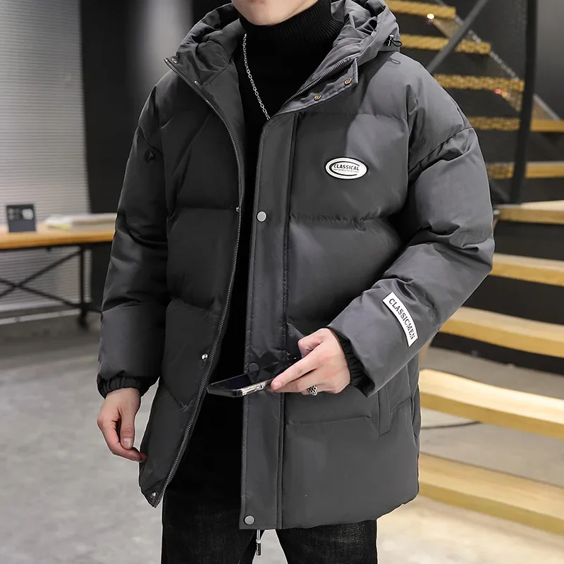 2021 autumn winter new thick coat men cotton puffer down jacket with hooded