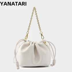 Genuine leather cloud bag Shoulder Bag Handbag Women's Crossbody Bags Cowhide Underarm Small chain Dumpling bag ladies korea