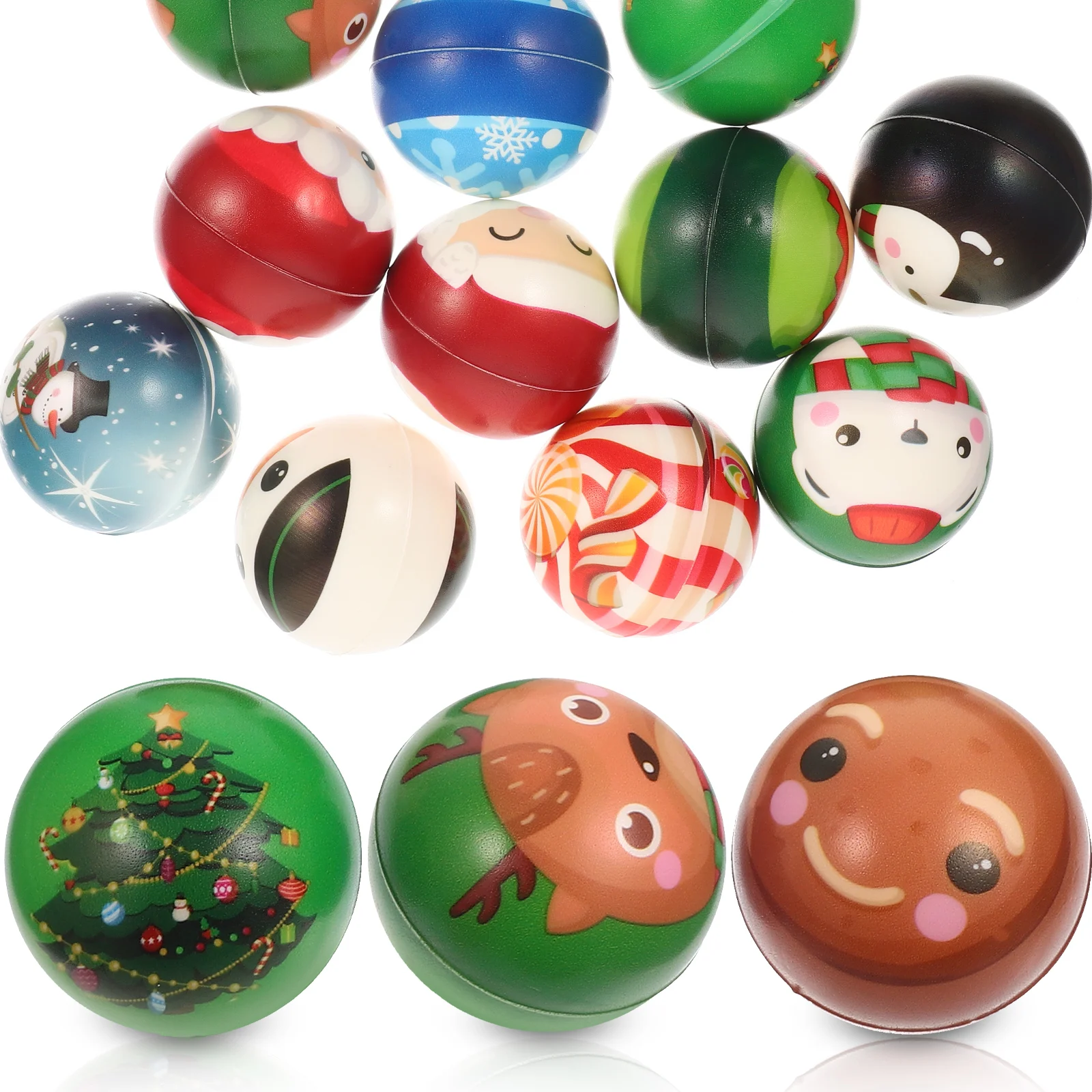

12 Pcs Decompression Toys Squeeze Lightweight Kids Sports Foam Cartoon Sensory Toy Pressure Relief Stress Elastic