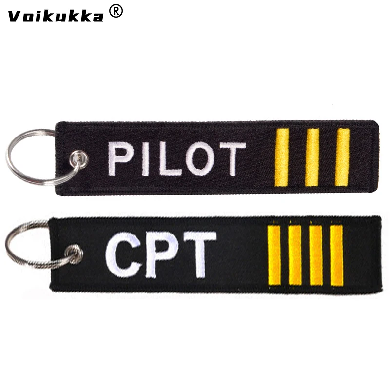 Voikukka Jewelry 2022 New Product PLOT CPT 3 Straps Both Sides Embroidered Motorcycle Keychain Wholesale For Men Boyfriend