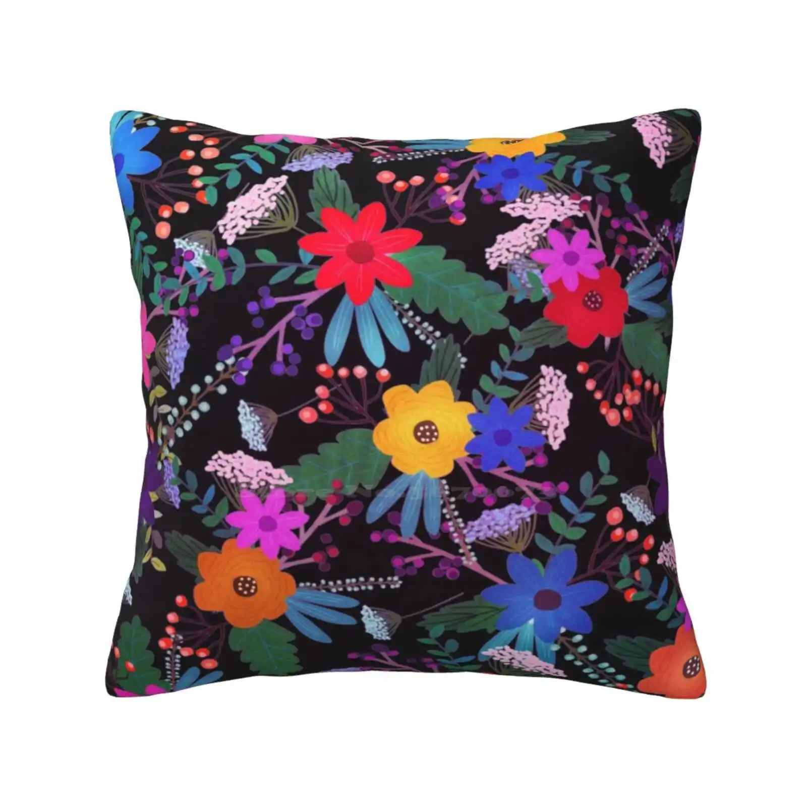 Floral 3 Pillows Case Bedroom Home Decoration Floral Flowers Blossom Colors Colorful Beautiful Nature Leaves Trees Fauna