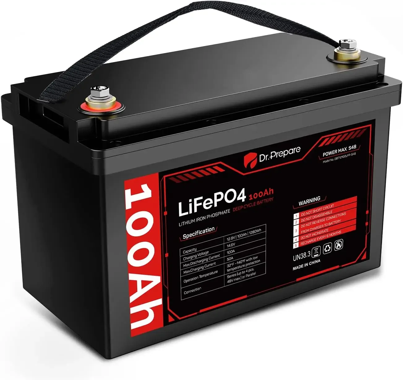 

Group 31 12V 100Ah LiFePO4 Battery, Lithium Batteries 12v with 100A BMS, 1280Wh Deep Cycle Lithium Iron Phosphate Battery for RV