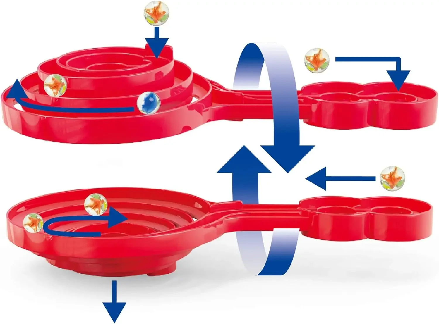 Quadrilla de madera Super Spiral Marble Run STEM Toy para niños mayores de 4 años