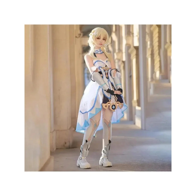 Genshin Impact Game Lumine disfraces de Cosplay, ropa de fiesta de Carnaval de Halloween para mujeres y niñas, vestido lindo, traje, peluca, conjuntos completos