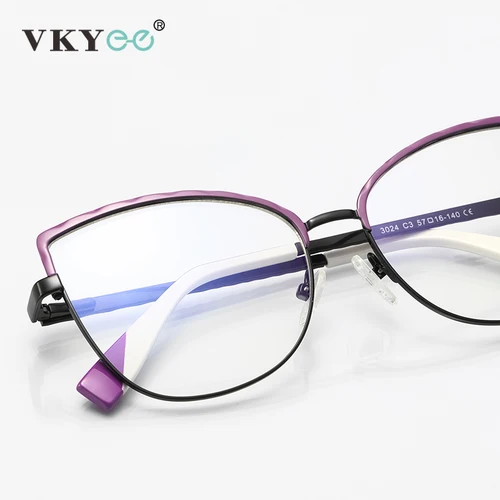 Imagen 2 del producto VICKY, gafas de lectura con bloqueo de luz azul y mariposa a la moda, gafas de aleación para ordenador para mujer, gafas ligeras