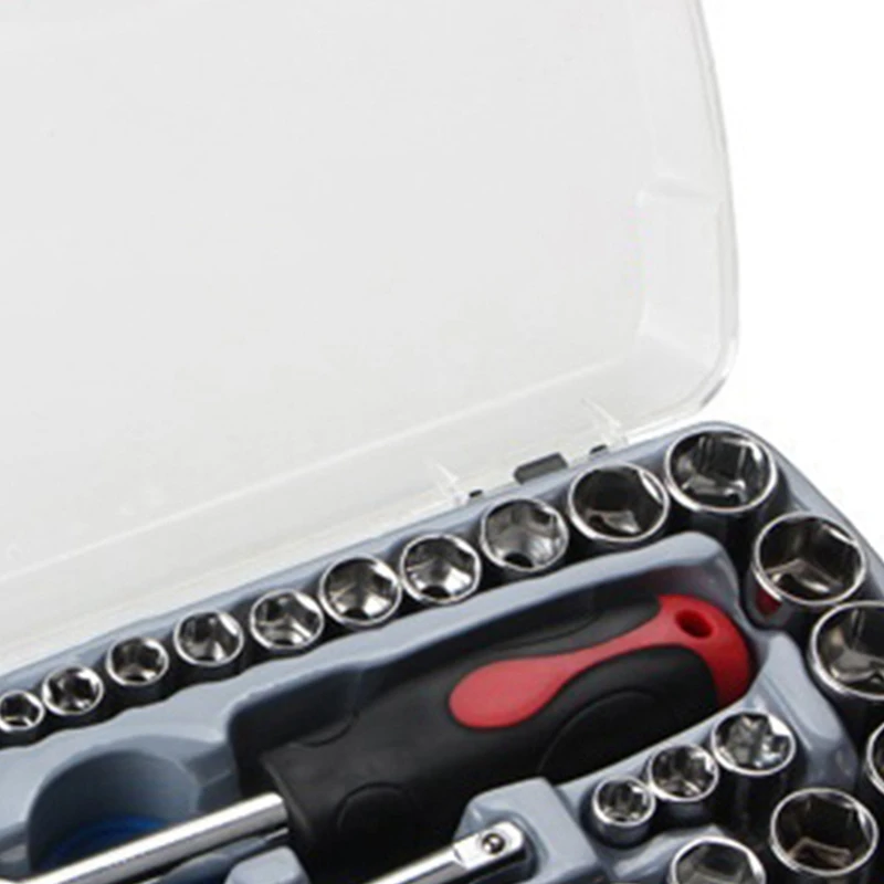 40-Piece Socket Combination Set Socket Wrench Set Auto Repair Tools Household Hardware Tools Socket Combination Tools Durable