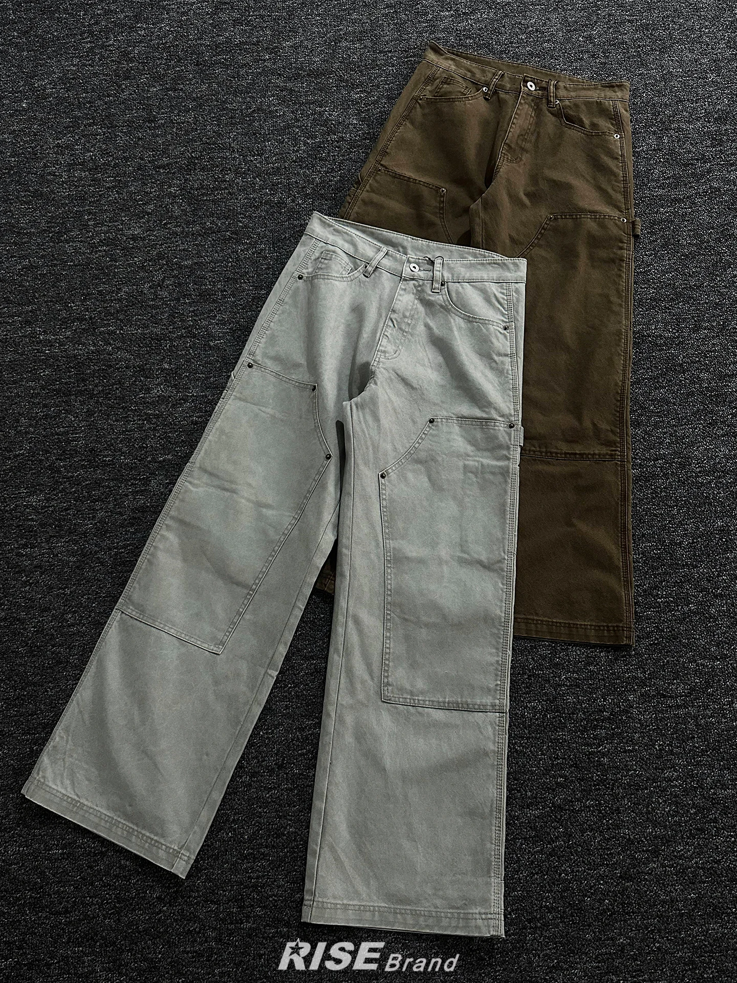 

Мужские джинсы Rise Brandvibe Heavyweight с двойными коленями, прямого кроя, из 100% хлопка, для работы и повседневной носки