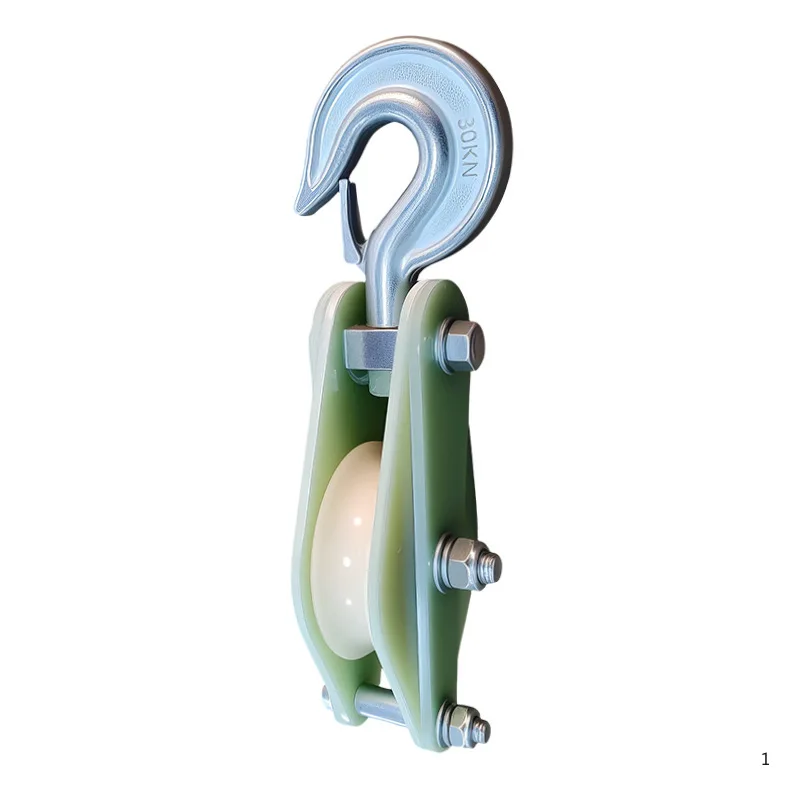 Electric lifting pulley Insulated lifting pulley Single wheel double wheel Three wheel overhead line pay-off pulley Hook type