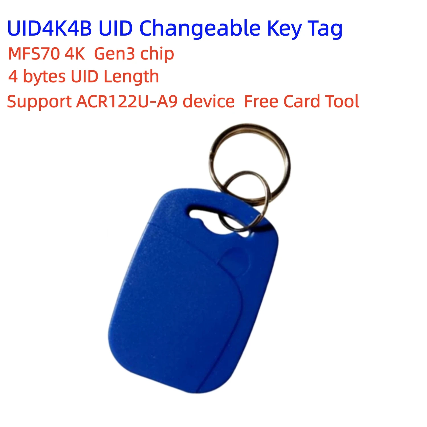 NFC S70 4k Memory UID 0 Block 4 Bytes GEN3 Rewrite Changeable RFID Card 13.56MHz Writable Key Tags Token for Copy Clone Back Up