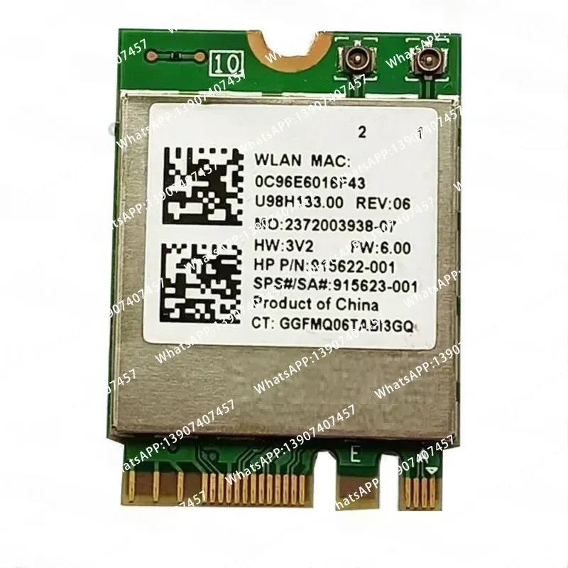 NEW Wireless Network Card 2.4G/5GHz For Realtek RTL8822BE RTL8822 WIFI Bluetooth 4.2 433Mbps For 915622-001 915623-001