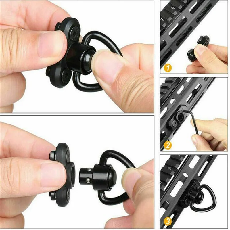 Rifle Sling Swivel Stud Mount Adapter For Mlok Rail Quick Release QD Sling Swivel Mount Adapter Hunting Gun Accessories 1.25inch