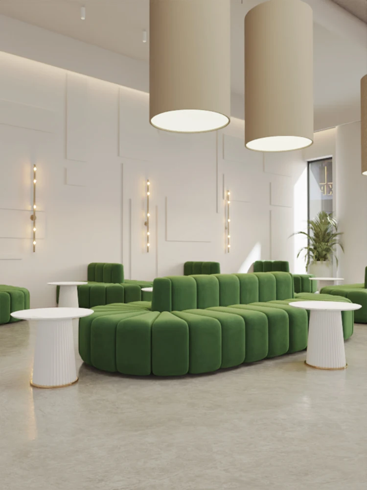 

Double-sided Back-to-back Sofa Irregular-shaped Dessert Milk Tea Shop Beauty Salon Clothing Store Rest Area Reception Sofa TYSF