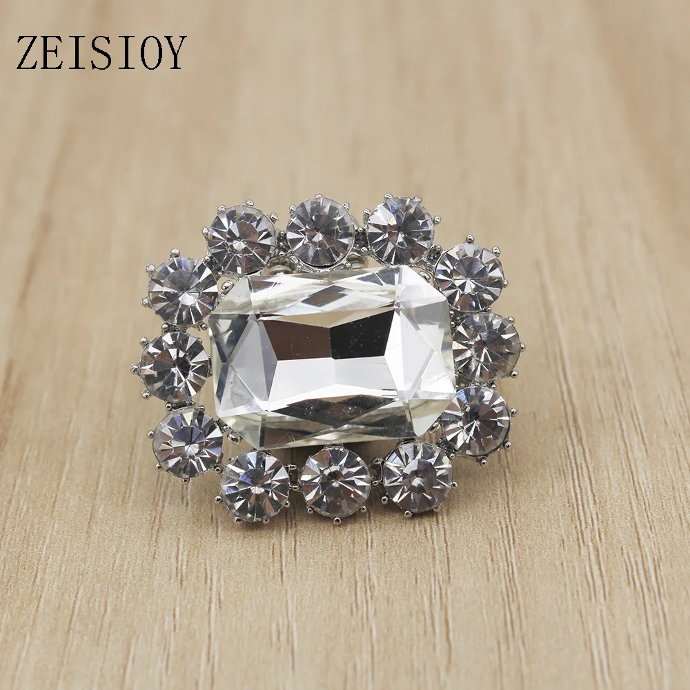 Elegant and personalized women's large ring, large glass stone, suitable for women, fashionable elastic finger ri image 6