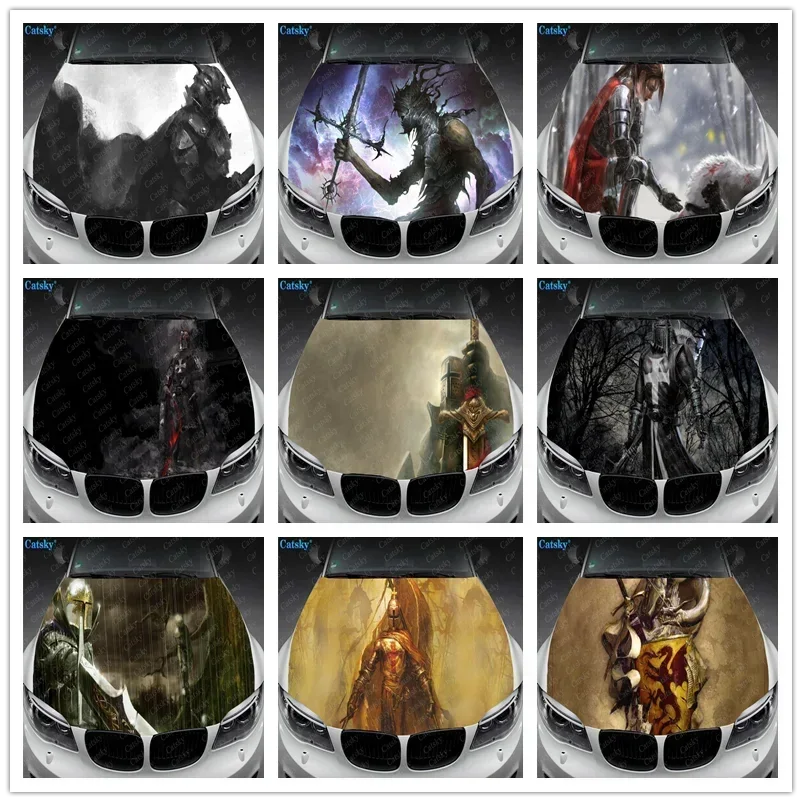 

Fantasy - Knight Car Hood Vinyl Stickers Wrap Vinyl Film Engine Cover Decals Sticker Car Auto Accessories