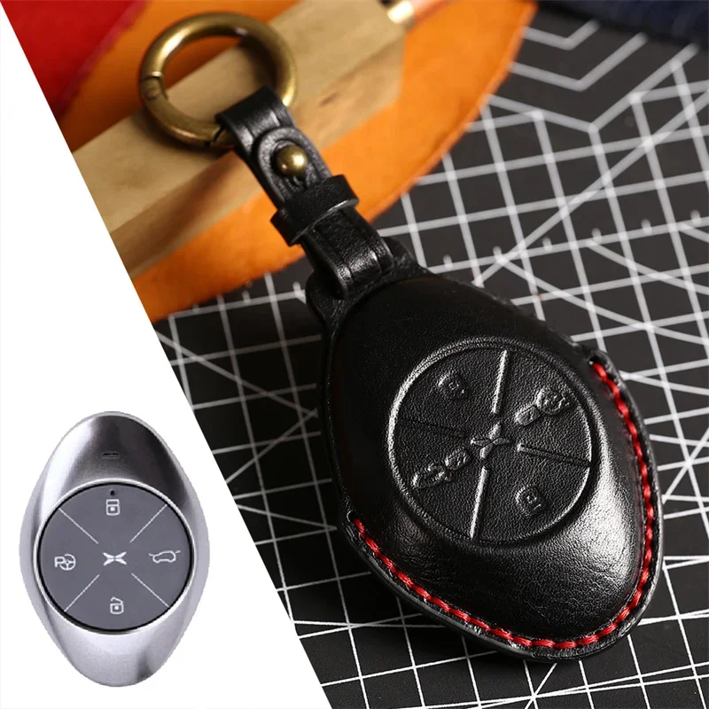 

1pc For Xpeng G3 Key Case G3 P5 P7 G9 G3i 2020 2021 2022 2023 Intelligent Full Package Car Key Set Leather Rubber Car Key