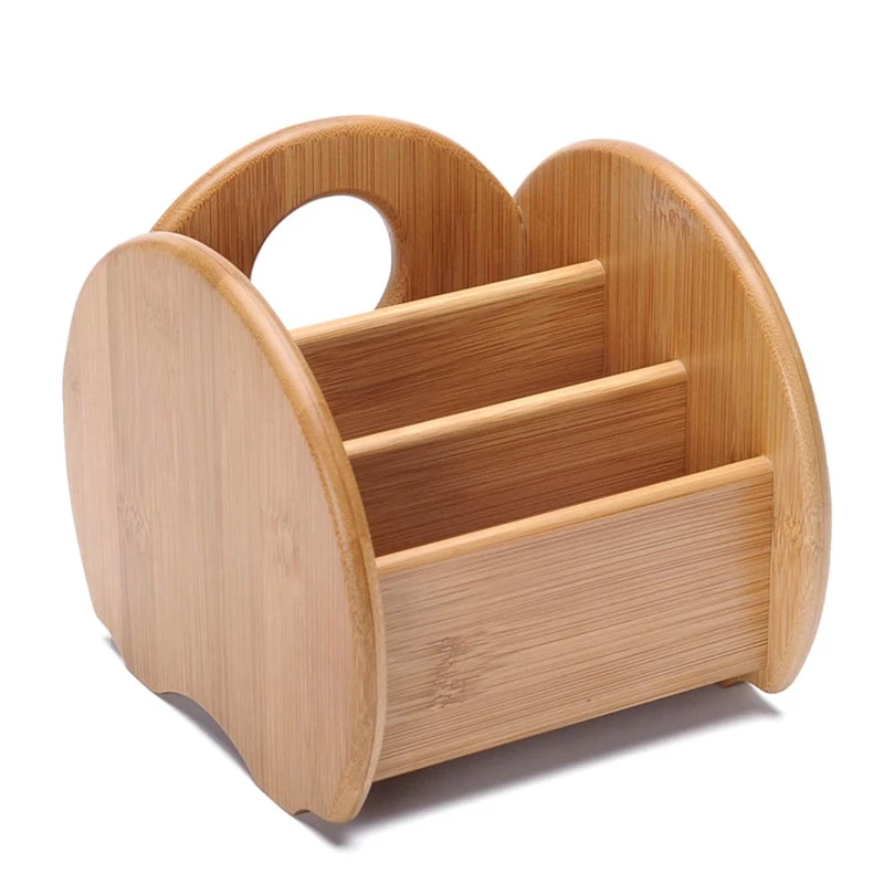 

Coffee Table Remote Control Holder Collection Cosmetics Receipt Inclusion Organizer Storage Bamboo Wooden Box Racks,S Durable