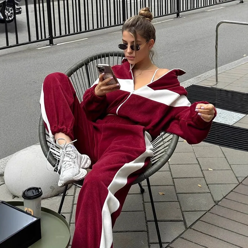 

Women Autumn and Winter New Hoodie+pants Two-piece Set Fashionable Casual Sports Set Streetwear Pants Matching Sets Tracksuit