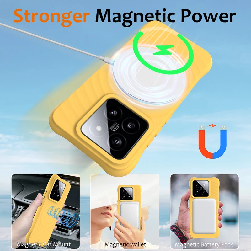 Чехол из микрофибры для Xiaomi Mi 14 для Xiaomi 14 14 Pro, магнитный мягкий чехол из ТПУ с жидким силиконовым ремешком Чехол из микрофибры для Xiaomi Mi 14 для Xiaomi 14 14 Pro, магнитный мягкий чехол из ТПУ с жидким силиконовым ремешком