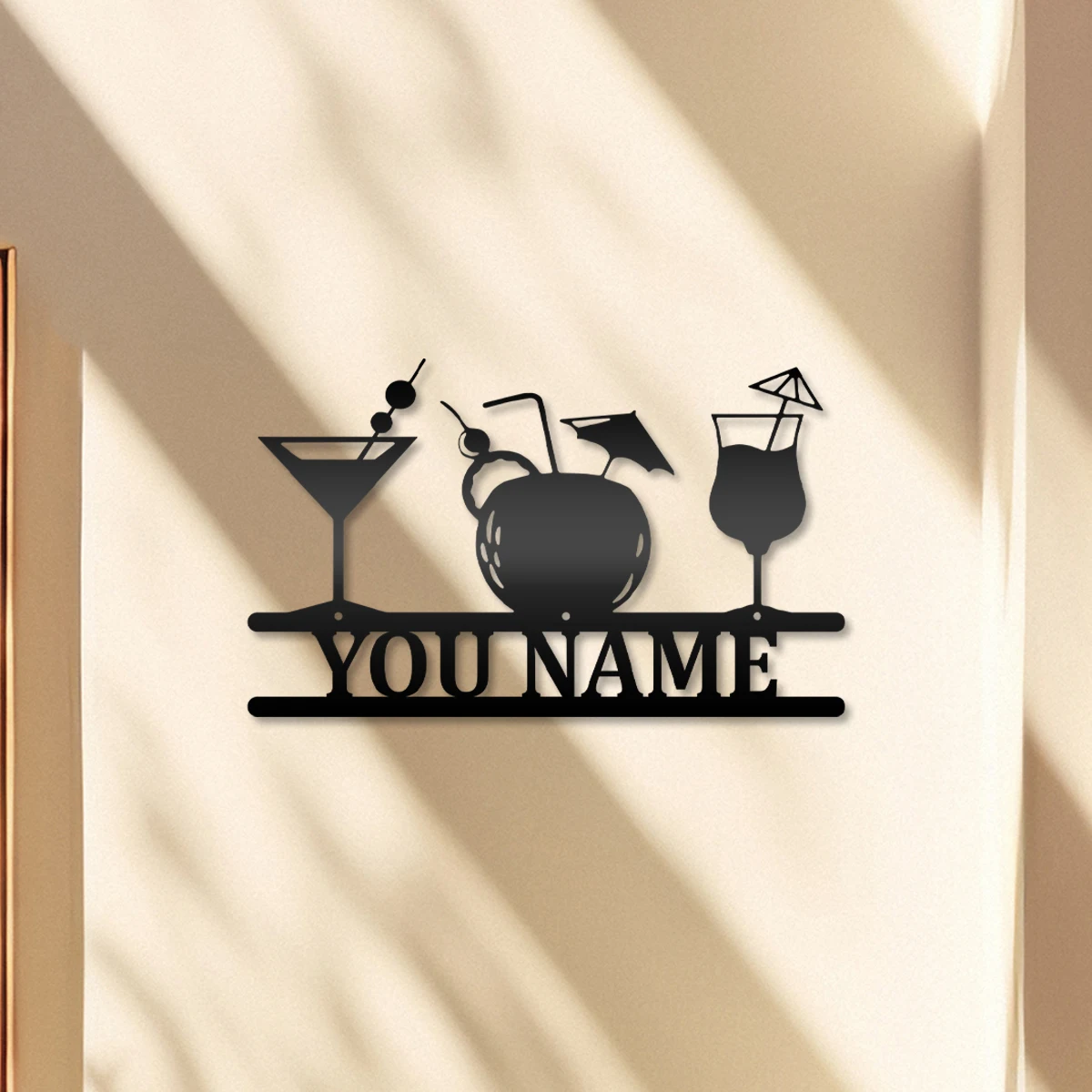 

1pc delicious drink Personalized name Iron Metal Plate Signs Tin Wall Signs For Home Decor Living Room Bedroom