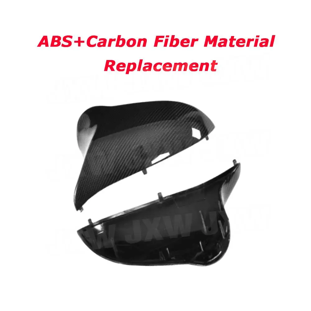 

JCHEY For BMW F80 M3 F82 M4 2015-2018 Rear View Mirror Trim Caps Horn Carbon Fiber ABS Side Mirror Cover LHD 2PCS