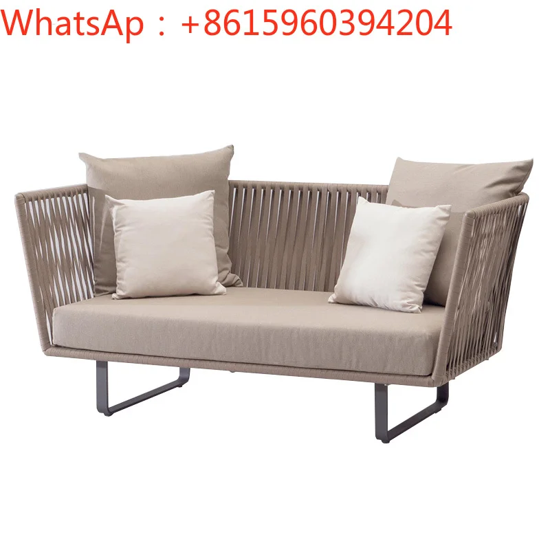 Nordic outdoor sofa courtyard sun proof waterproof terrace outdoor combination rattan chair rattan furniture garden balcony swin