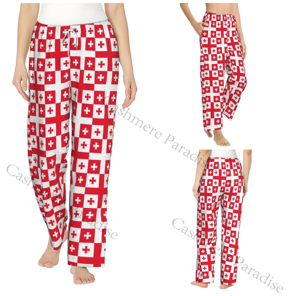 

Georgia Flag Cozy Flannel Pajama Pants for Women Sleep Bottoms Home Loungewear