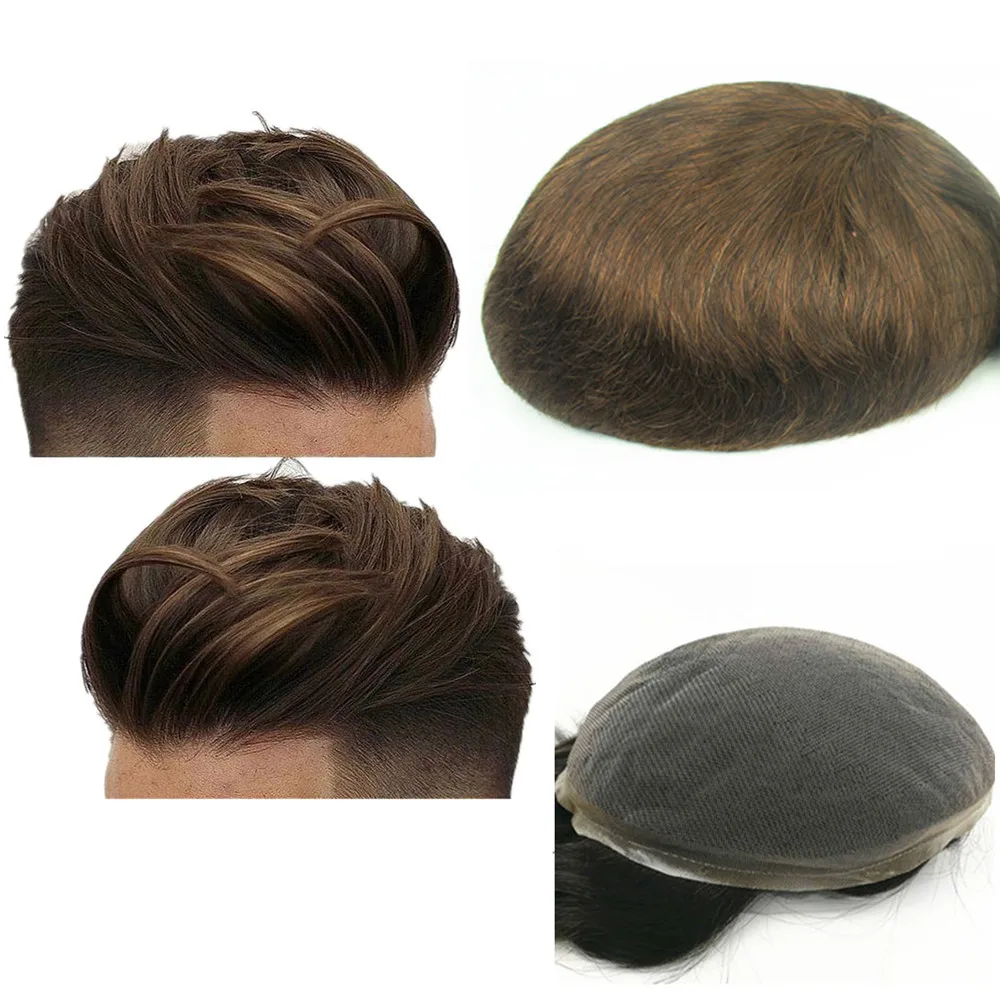 NLW Toupee for Men Human Hair Replacement System