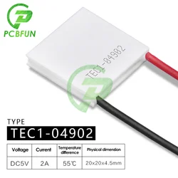 TEC1-04901 04902 semiconduttore termoelettrico dispositivo di raffreddamento Peltier 20*20MM 5V Peltier elemento modulo dissipatore di calore