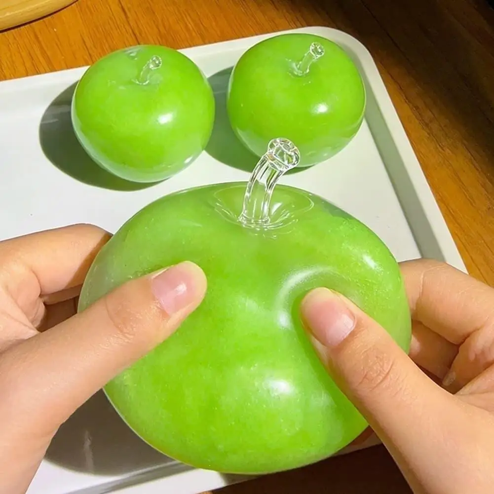 Superweiche quadratische Fidget-Spielzeuge – Quetschbares Apfel- & Honigkäse-Quetschspielzeug, transparentes Frucht-Quetschspielzeug, lustiges Anti-Stress-Sensorikspielzeug für – Detail 12