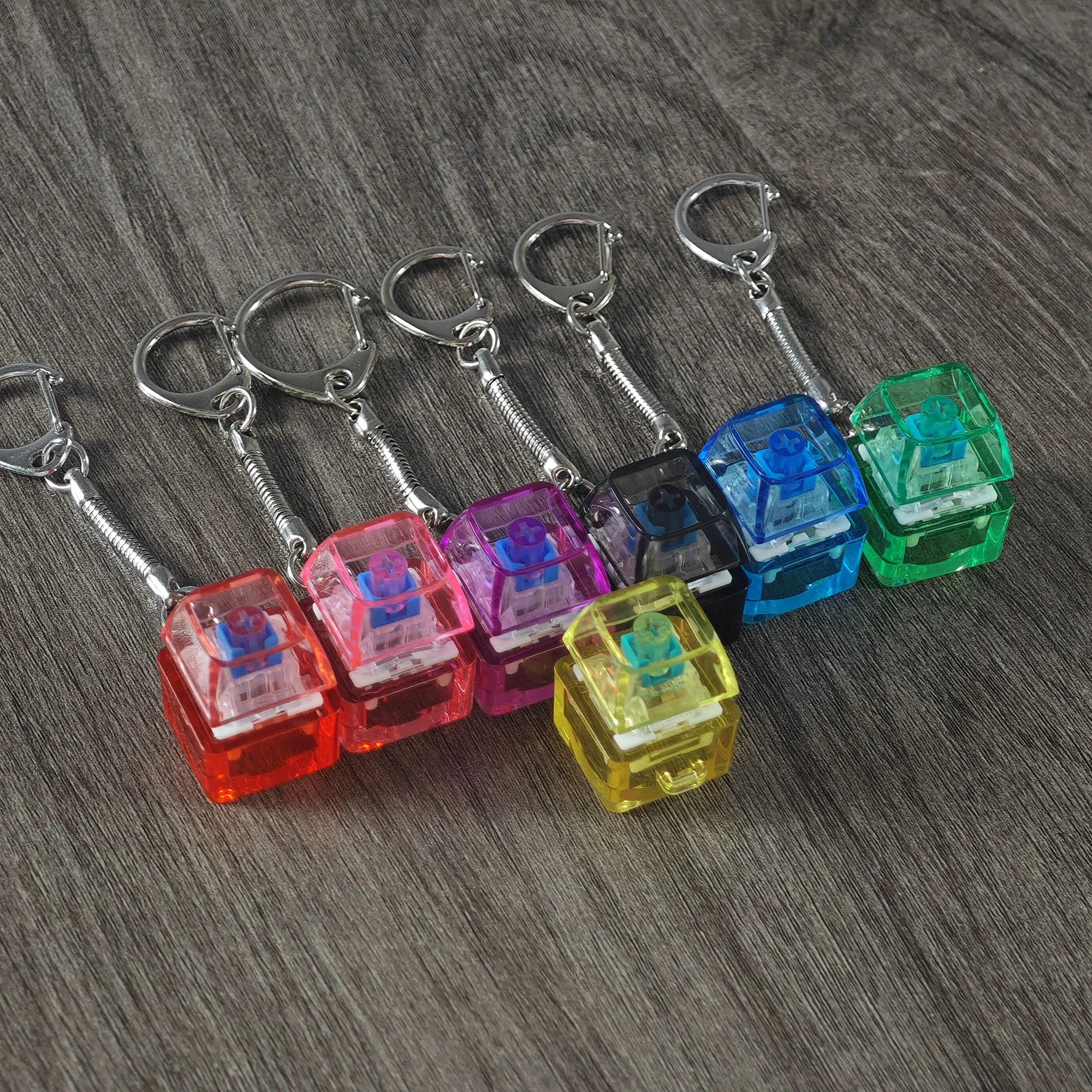 A Set of Switch Keychains Custom Stress Relief Gift Toy Mechanical Keyboard Switch Tester Kit