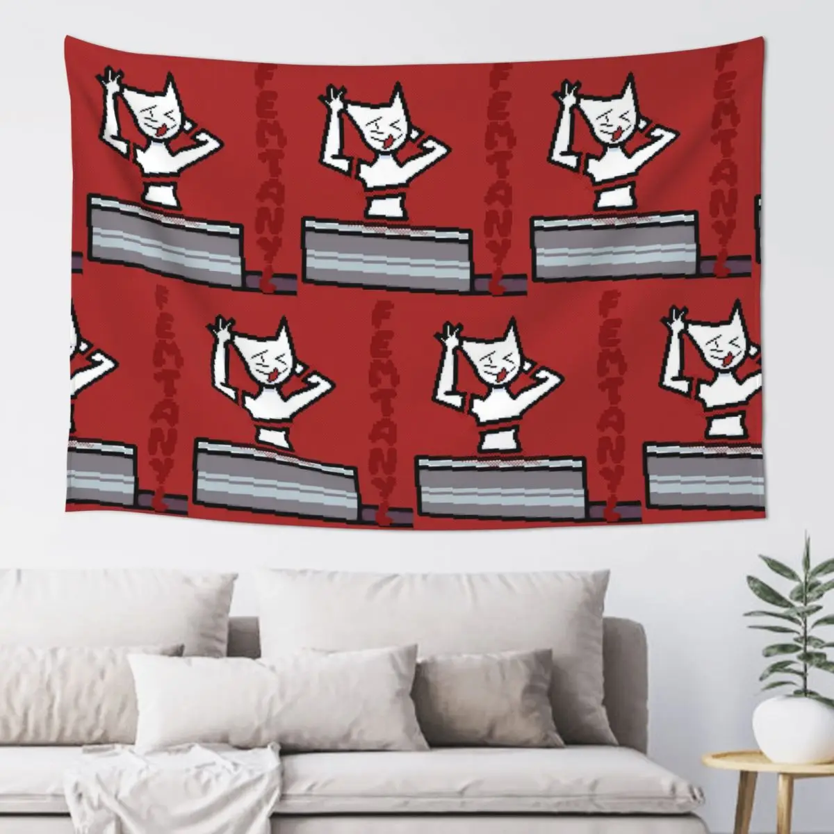 Femtanyl Sliced Token Tapestry Art Wall Hanging Aesthetic Home Decor Tapestries for Living Room Bedroom Dorm Room