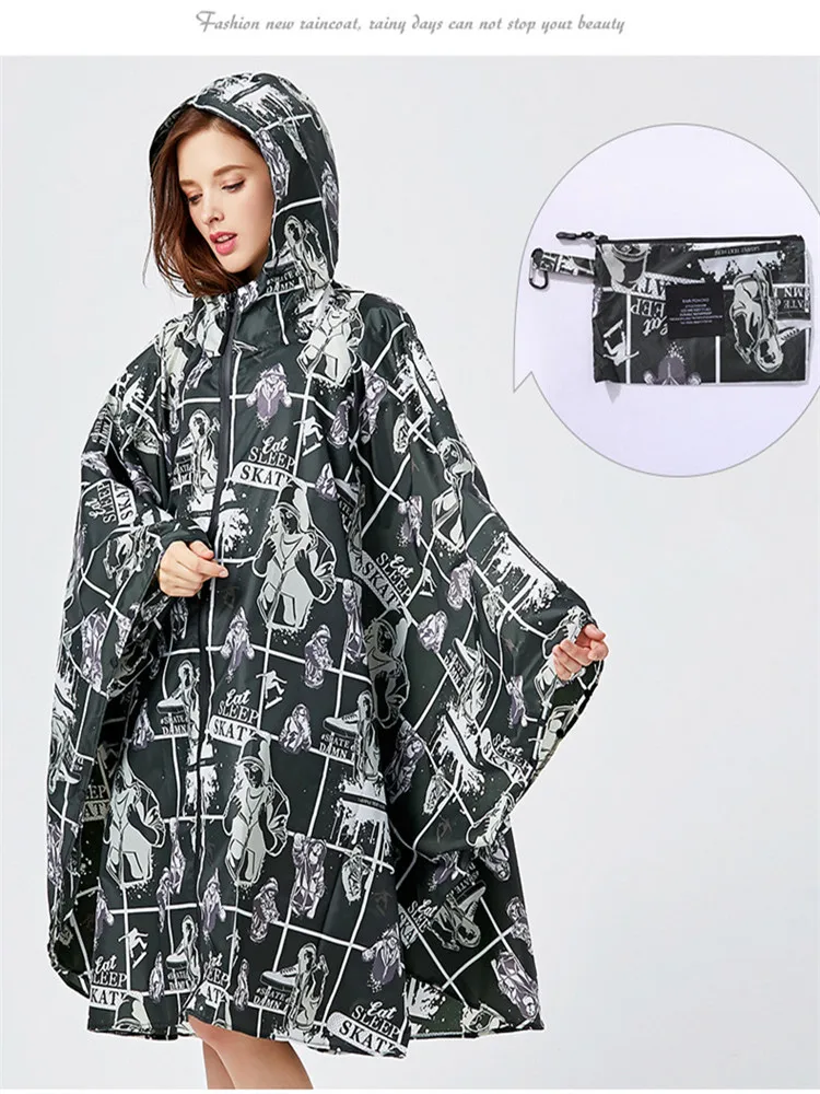 Waterproof Polyester Rain Coat for Women, Girl\'s Raincoats, Poncho Cloak, Trench, Tarp, Eco-friendly