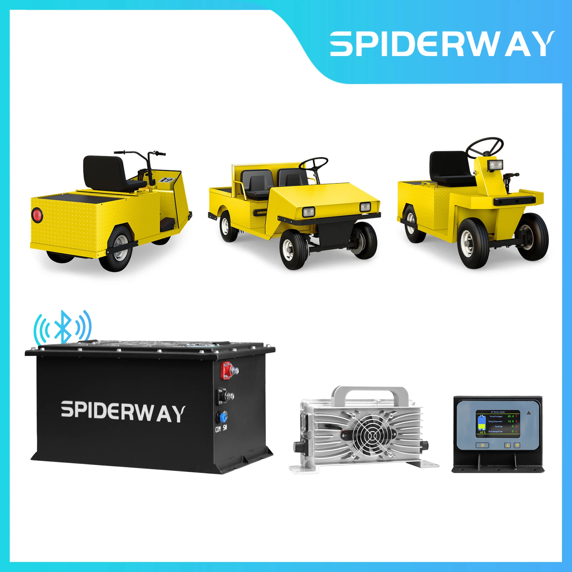 36V 105Ah Golf Cart Lithium Battery Conversion Kit for EZGO YAMAHA Club Car