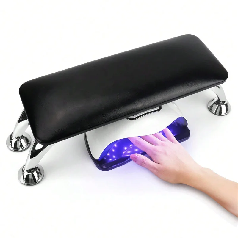 BQAN OEM Nail Art PU Leather Nail Gloves Armrest Nail Art Armrest Mat Hand Pillow with Stainless Steel Bracket