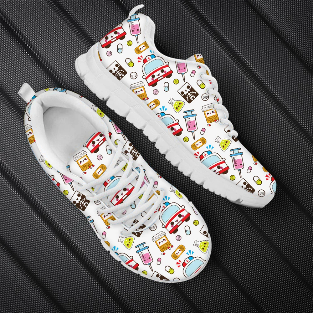 Woman Nurse Casual Shoes Hospital Medical Physio Healthcare Luxury Designer Lace Up Flat Ladies Sneakers Women Footwear Mujer