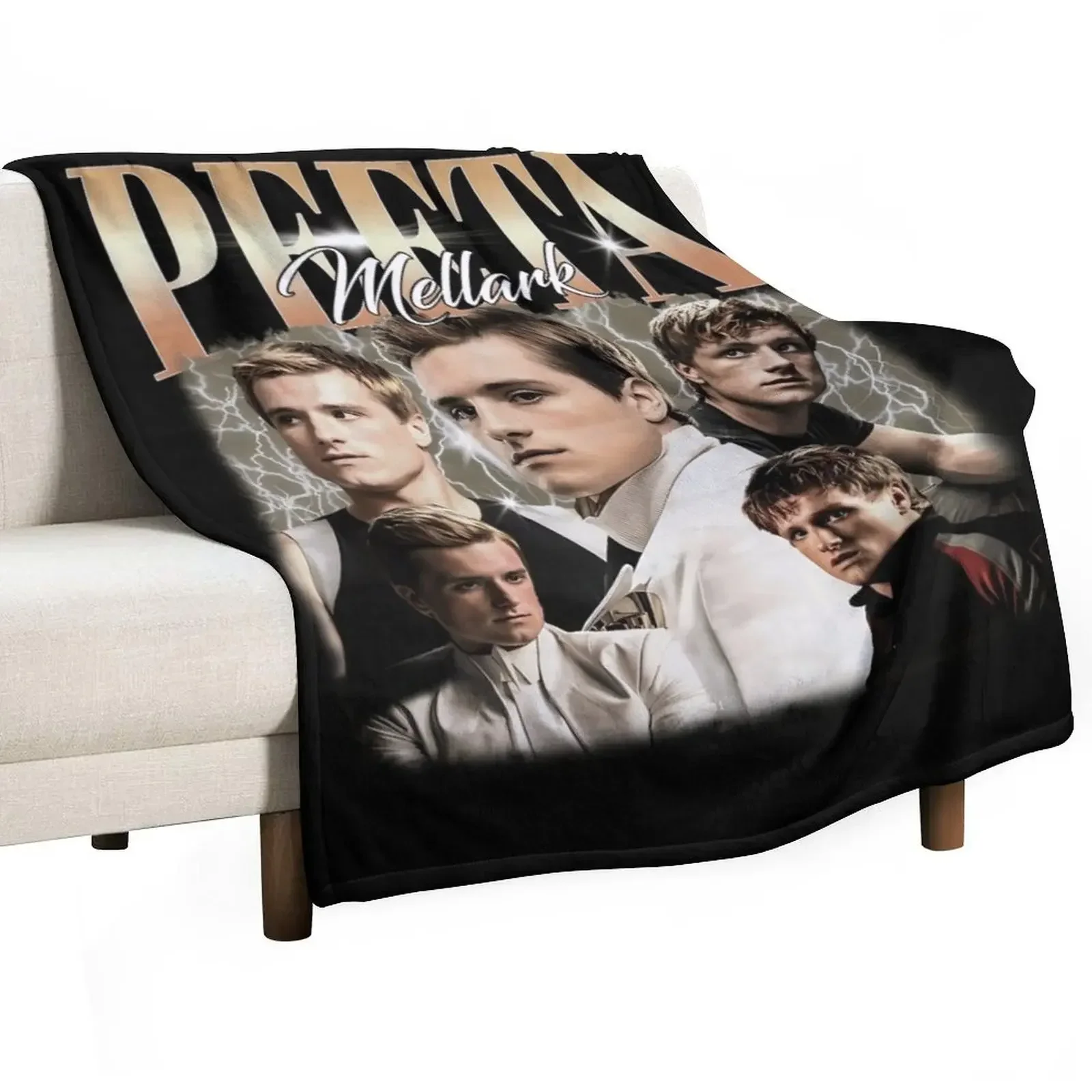 Peeta Mellark Vintage Unisex Limited Peeta Mellark Vintage Peeta Mellark Sweat Gift Idea Fan Throw Blanket Furry Blankets