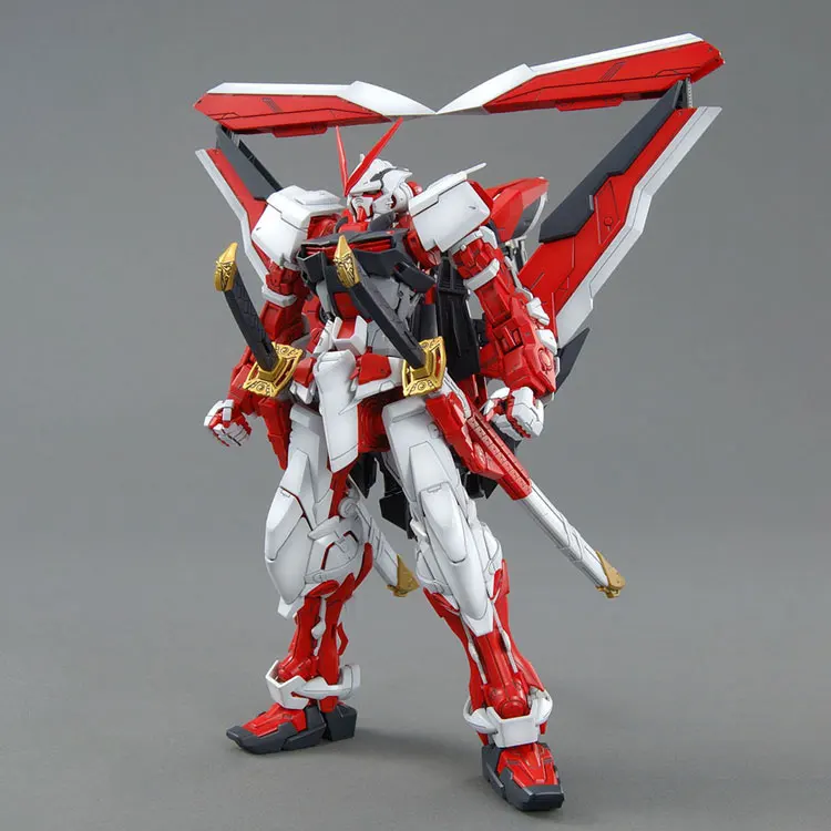 Original Bandai Mg 1/100 Red Undine Revamp Assembly Gundam Red Confusion Collectible Anime Action Figure Model Toys Gifts