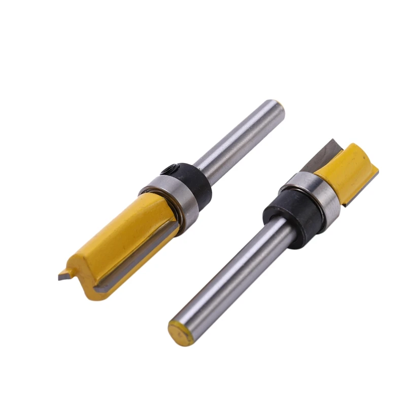 3Pcs 1/4 Inch Flush Trim Router Bit Pattern Bit Top & Bottom Bearing 1/2 Inch Blade Template Edge Wood Trimmer Cutter Carpenter image 4