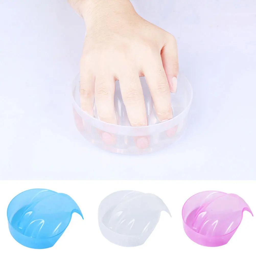 3 pz Cura Delle Unghie Compatto Manicure Soak Per Cuticole Ammorbidente Gel di Rimozione Arte Vassoio Strumento di Sterilizzazione Manicure Soak Ciotola Unghie artistiche