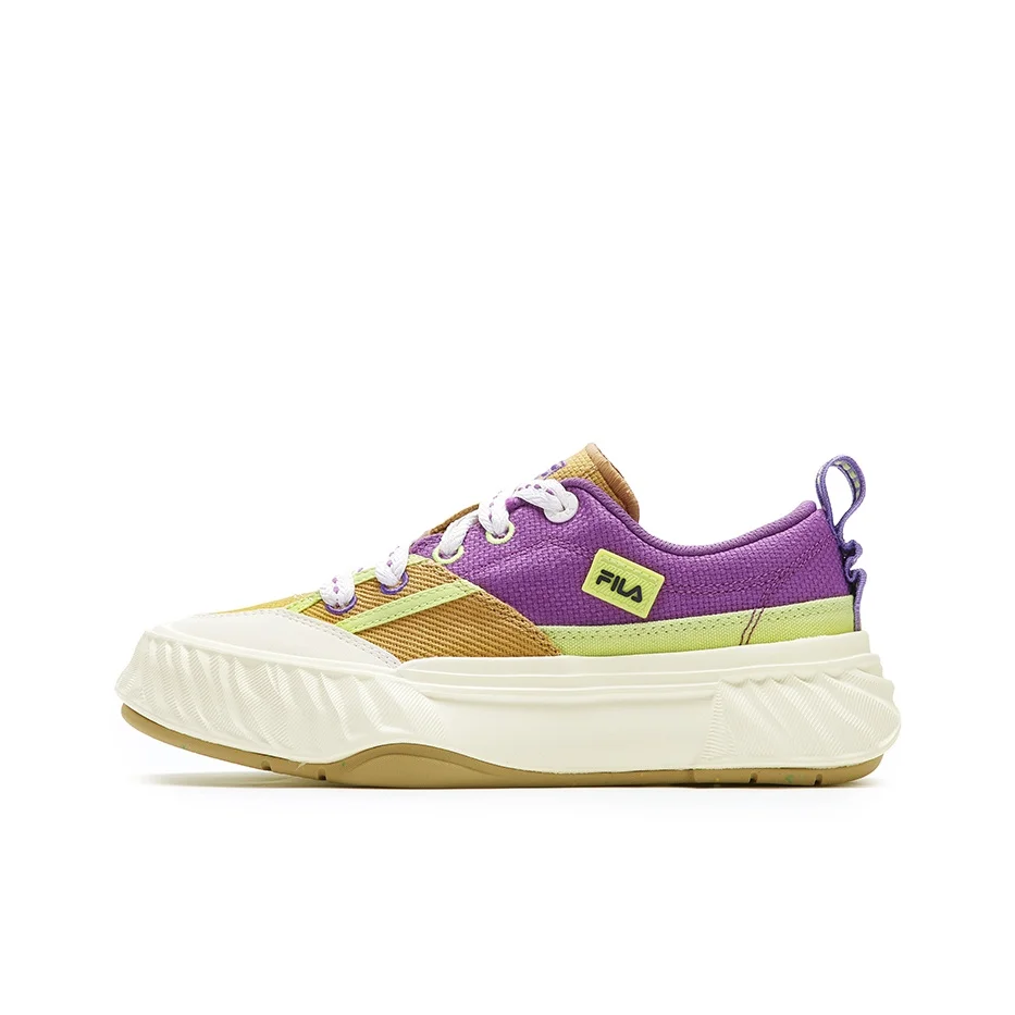 FILA Fosso Abrasion Resistant Low top Canvas Shoes Women's Purple Yellow F12W432308FSG