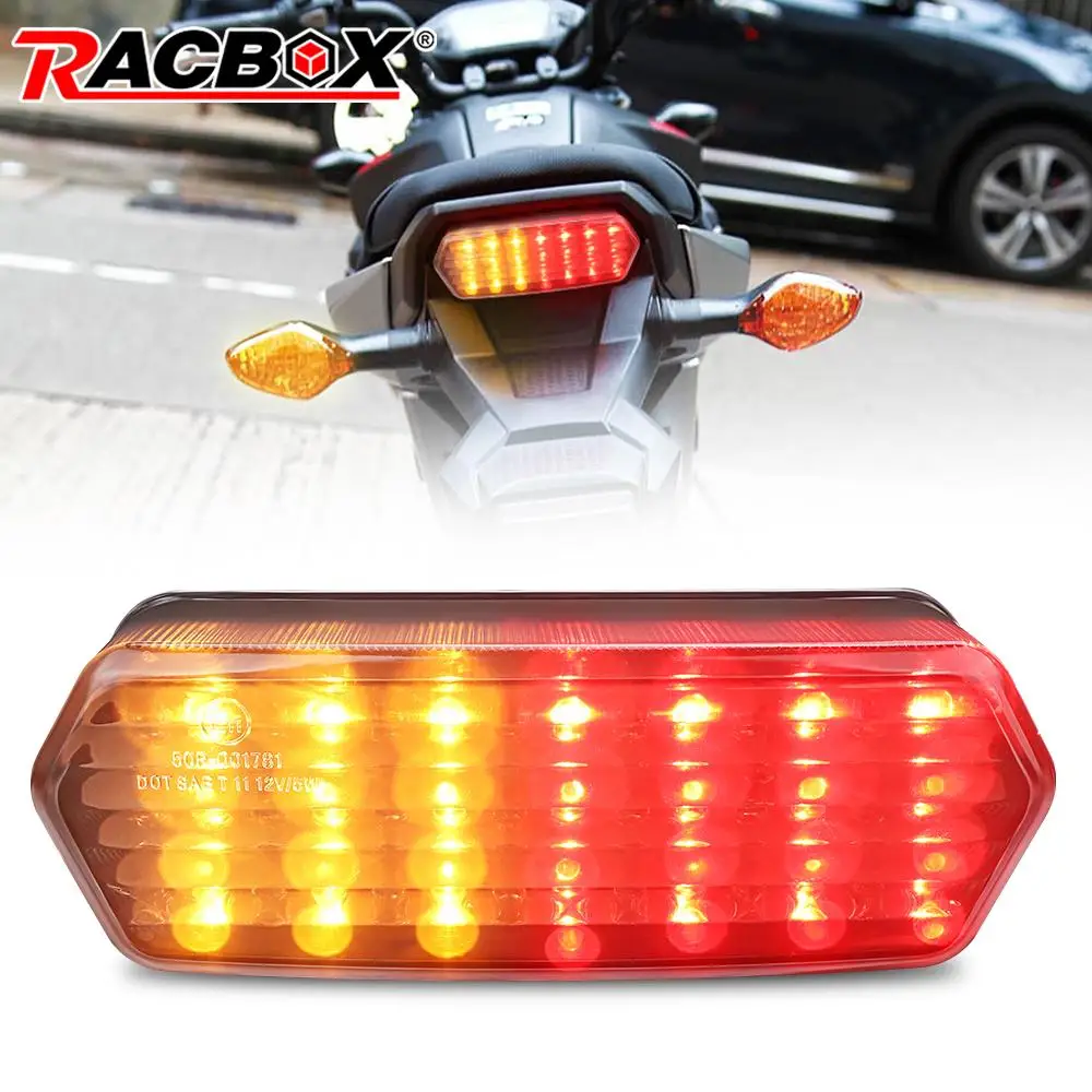 Motorcycle LED Taillight Red Amber Brake Indicator License Plate Tail Lamp For MSX /Grom 125 2013-2016 CTX 700 N 2013-2015