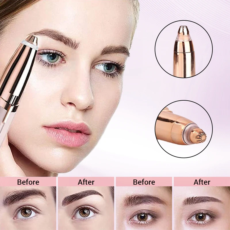 Electric Eyebrow Trimmer USB Charger Security Hair Removal Eye Brow Epilator Mini Shaper Shaver Painless Beauty Hair Removal