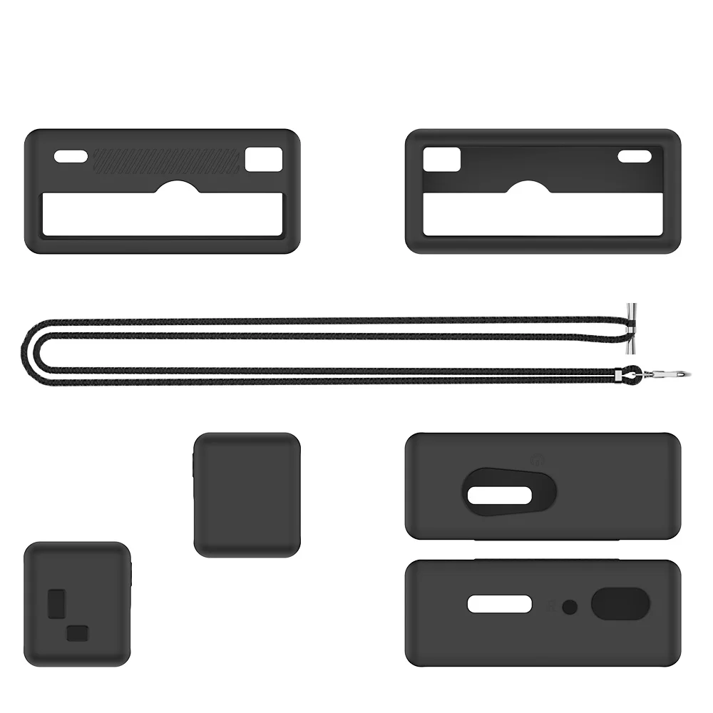 

Silicone Protective Case with Lanyard for KODAK Charmera Keychain Digital Camera Cover Black Gray Red Blue