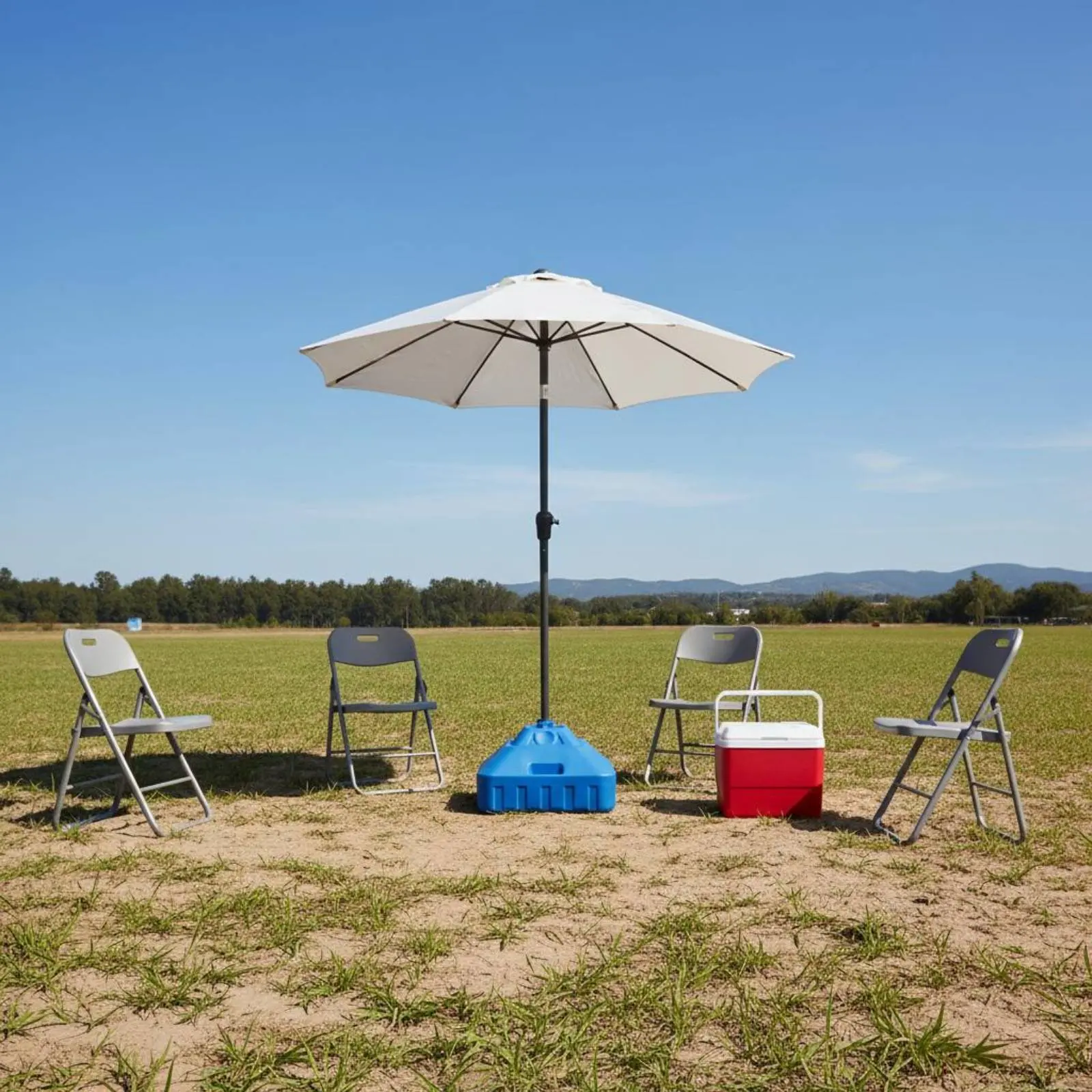 Water Fill Umbrella Base Stable Sun Umbrella Base Outdoor Equipment Portable Wind Resistant for Market Sellers, Beach