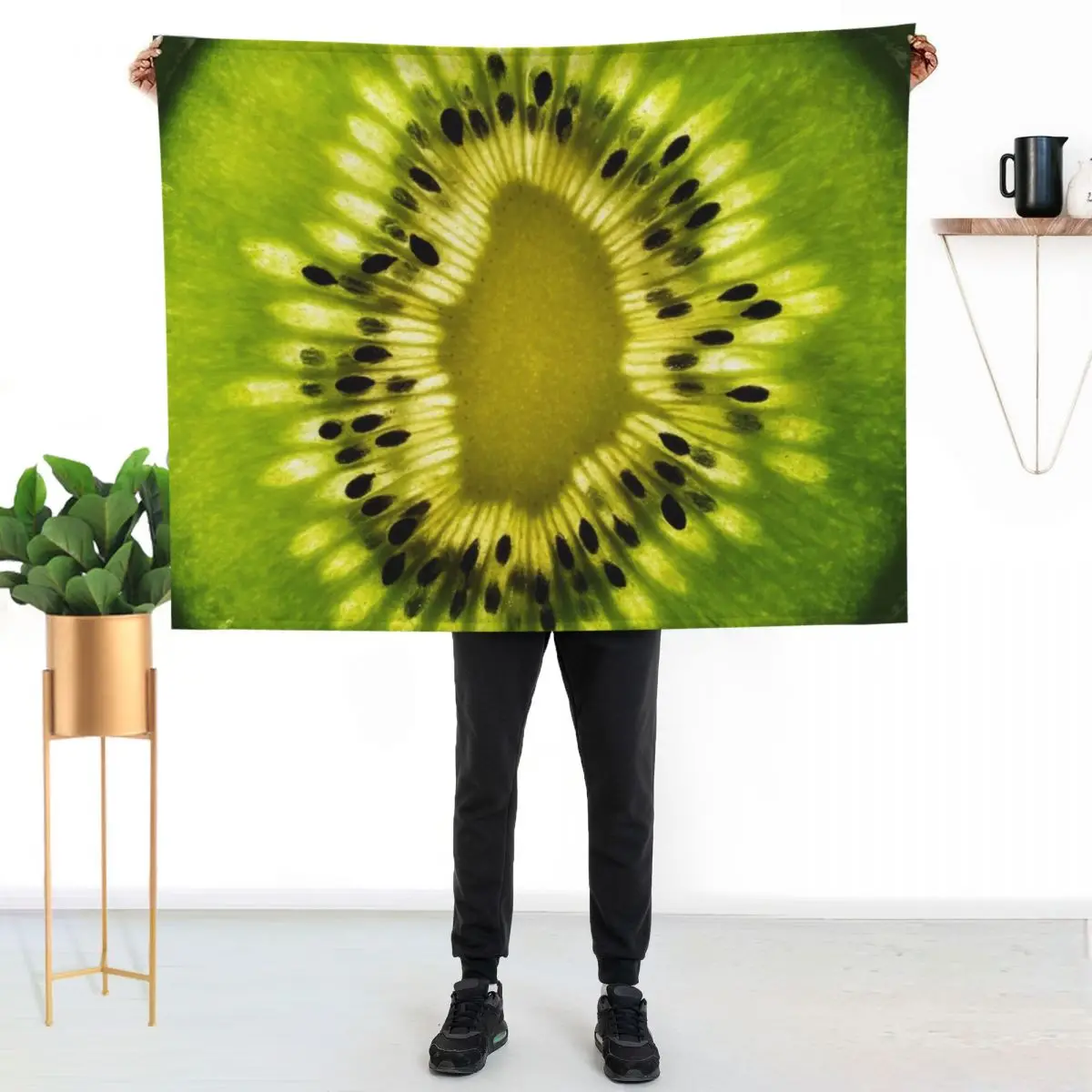 Kiwi fruit theme based Throw Blanket Decorative Sofa Vintage Extra Large Throw Retros For Baby Warm Blankets
