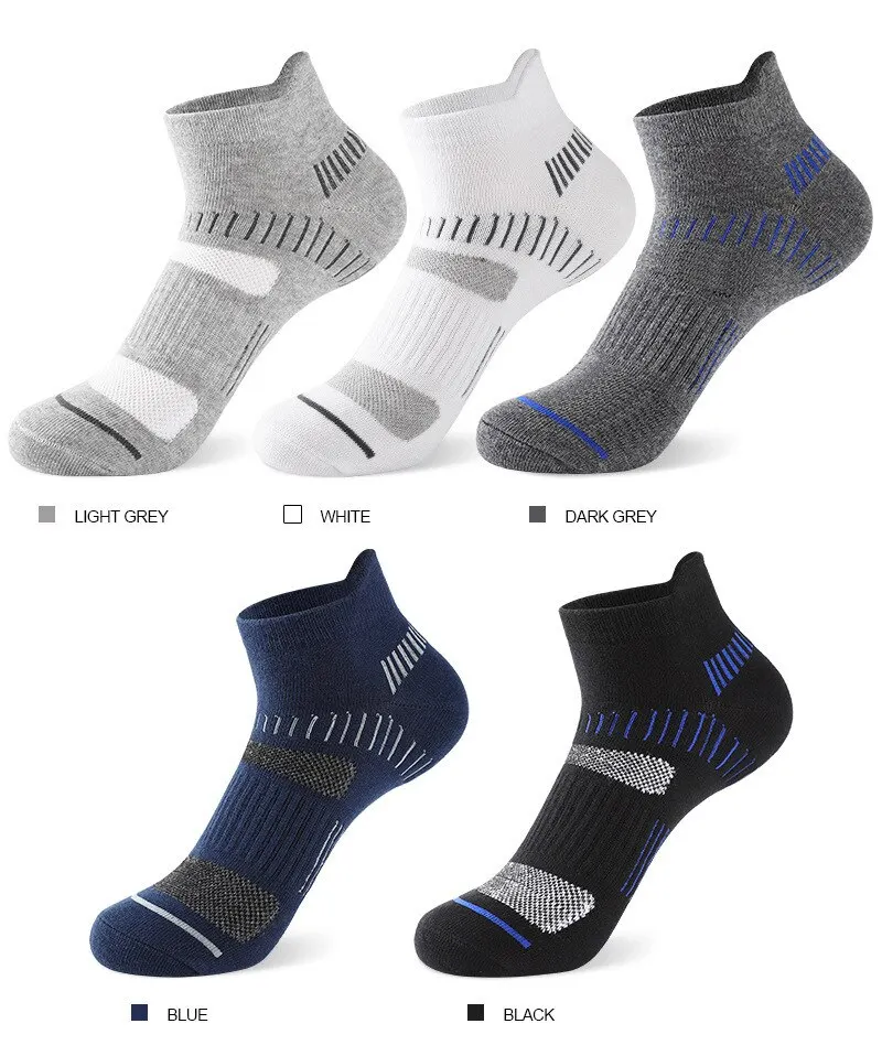 6 Pairs/Lot Sport Men Running Socks Cotton Sweat Wicking Deodorant Sports Low Cut Socks Running Ankle Socks Set For Men